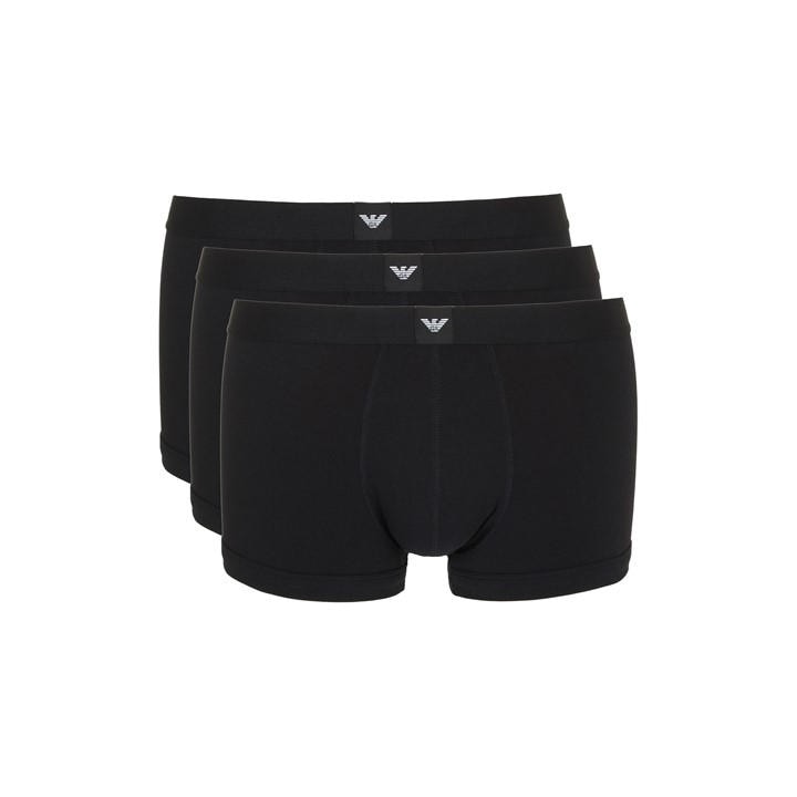 Emporio Armani Men's Black 3 Pack Bottom Medium