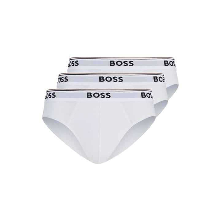 White 100 - Boss - Men's 3 Pack Briefs