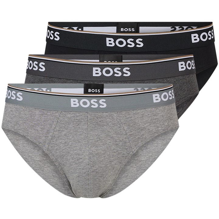 Grey/DkGrey/Blk - Boss - Men's 3 Pack Briefs