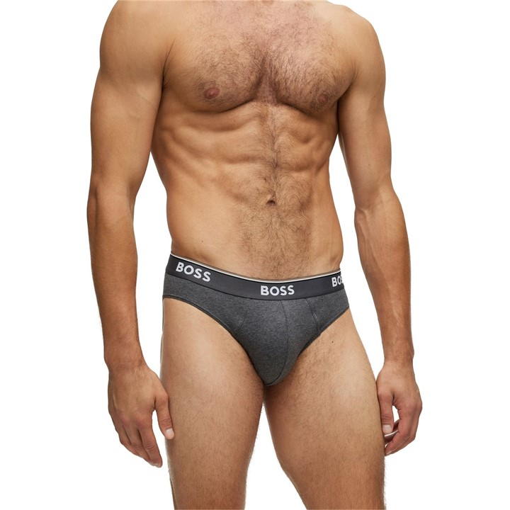 Grey/DkGrey/Blk - Boss - Men's 3 Pack Briefs