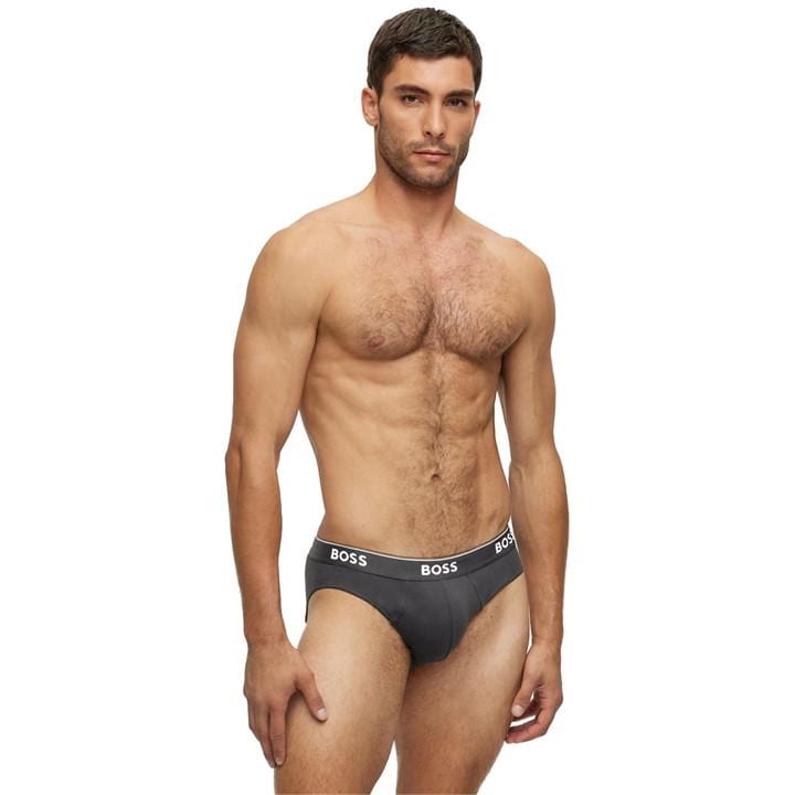 Grey/DkGrey/Blk - Boss - Men's 3 Pack Briefs