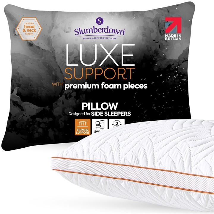 Slumberdown Unisex White Memory Luxe Firm Support Pillow