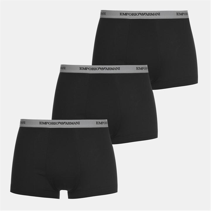 EMPORIO ARMANI Core 3 Pack Boxer Shorts - Black