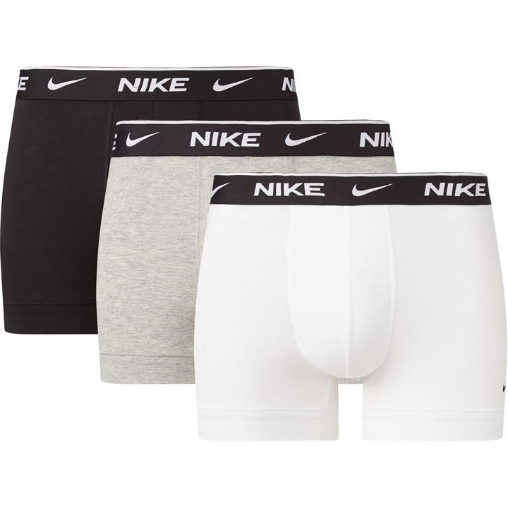 Nike Men's Black 3 Pack Everyday Cotton Trunks Extra Large
