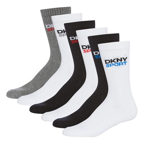 DKNY - 6 pack Mens Sports Socks Dogwood