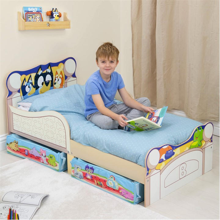 Bluey Unisex Kids Multi Bedtime Toddler Bed With Storage