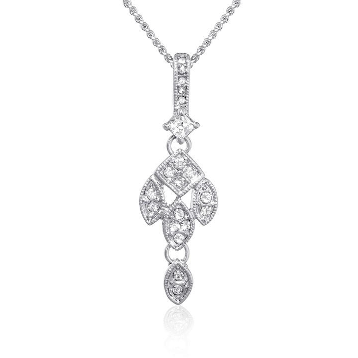 Espree Unisex Silver Elite Fashion Crystal Pendant