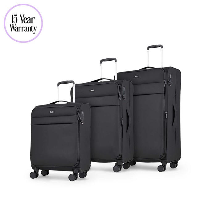 Rock Unisex Black Harper Suitcase Medium