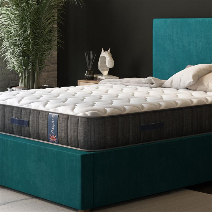 Aspire Medium Comfort Hybrid Pocket Matt In White