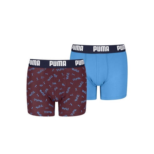 Puma - Kids' Script Print 2 Pack Cotton Boxers