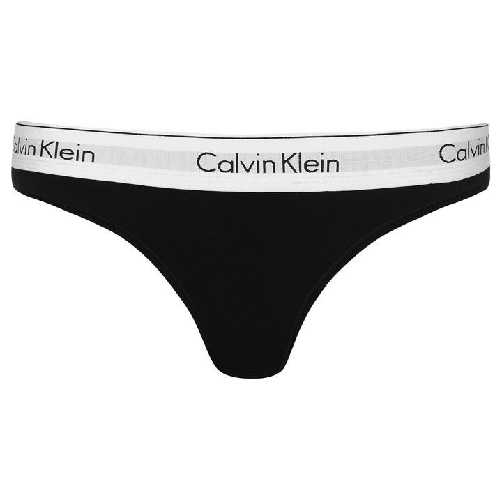 Calvin Klein Women's Black Thong Size 14
