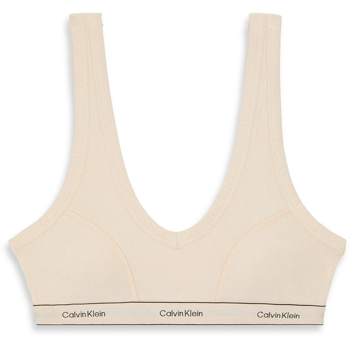 Calvin Klein Women's Cream Calvin Heritge Bra Ld54 Size 10