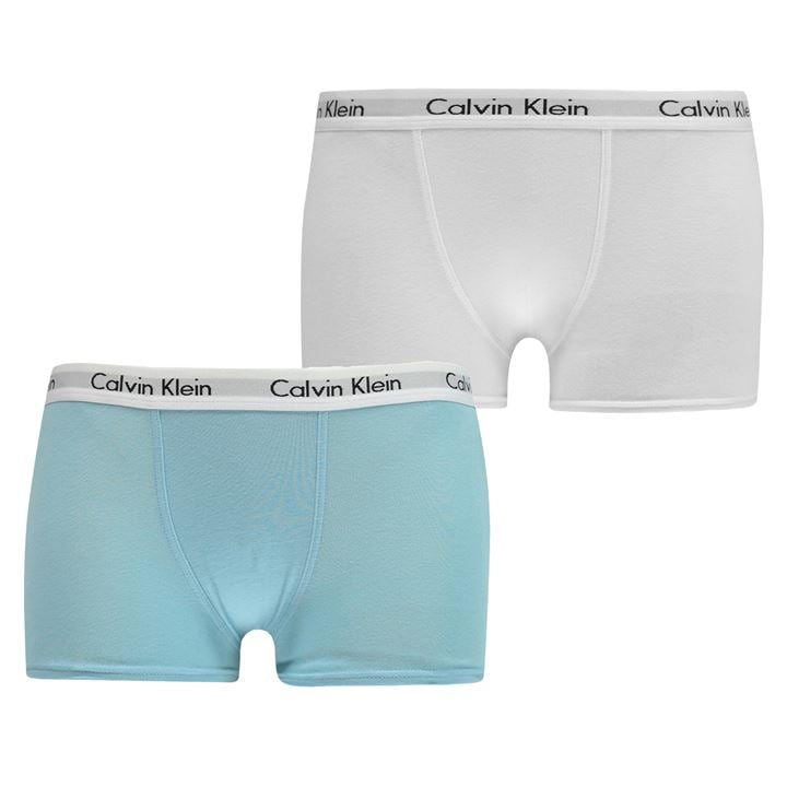 Calvin Klein Boys White 2 Pack Boxer Shorts Size 11