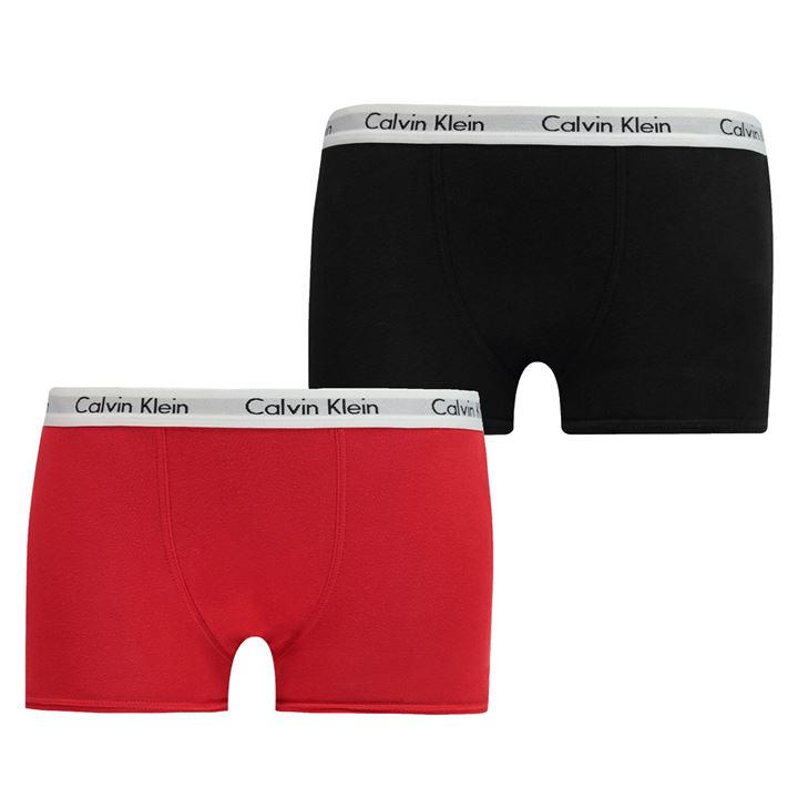 Calvin Klein Boys Red 2 Pack Boxer Shorts Size 11