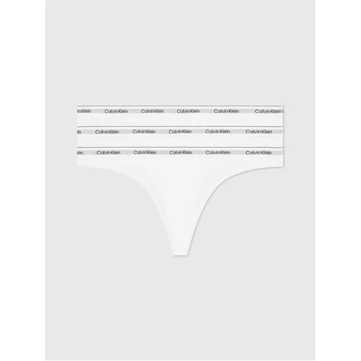 Calvin Klein Women's White 3 Pack Thongs Size 14