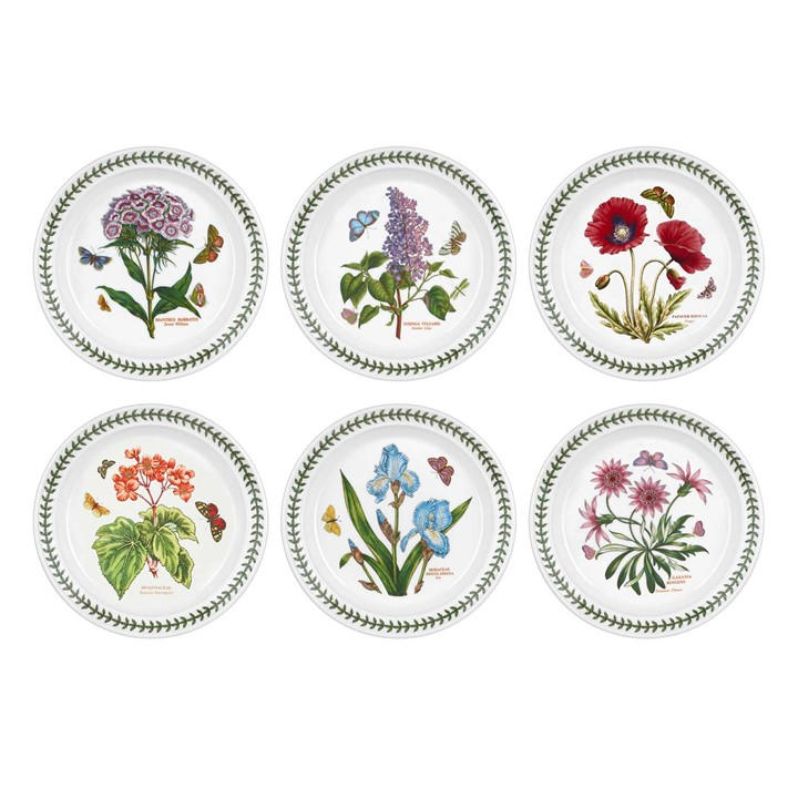 PORTMEIRION BOTANIC GARDEN SET OF 6 PLATES