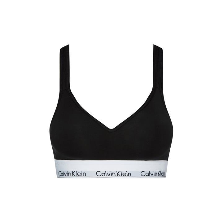 Calvin Klein Women's Black Cotton Bralette Lightly Lined Size 14