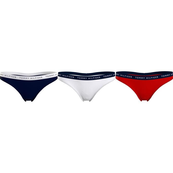 TOMMY HILFIGER BODYWEAR 3 PACK THONG BRIEFS WOMENS