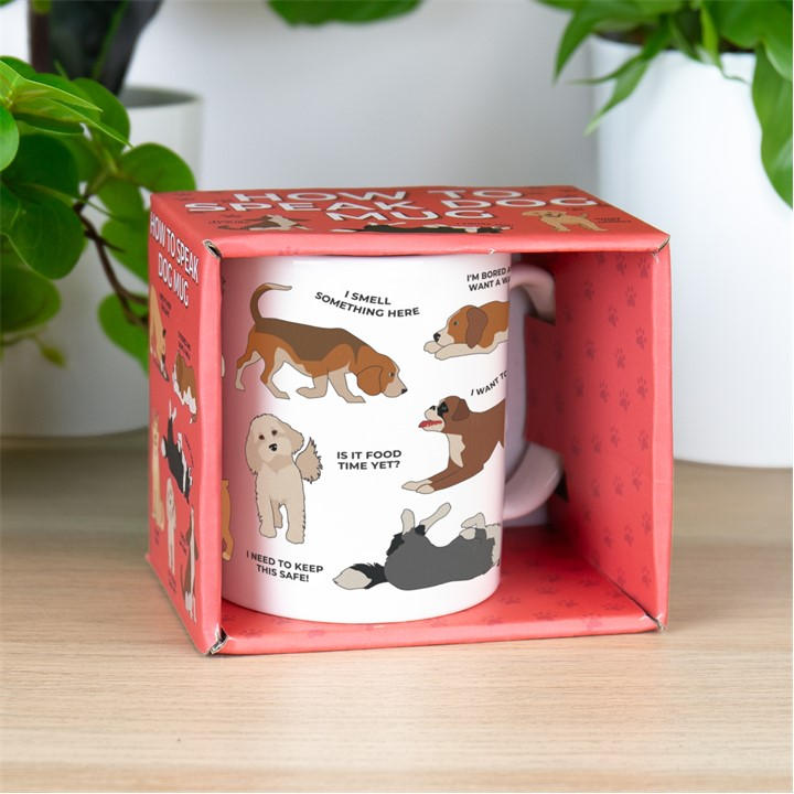 Gift Republic Unisex Pink How To Speak Dog Mug Small