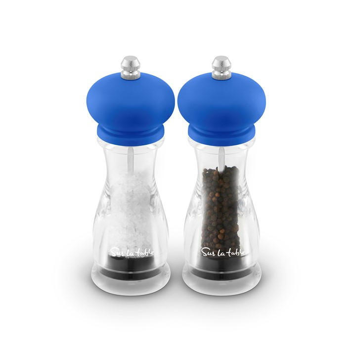 Surlatable Unisex Blue 2Pc Salt And Pepper Mill Set Medium