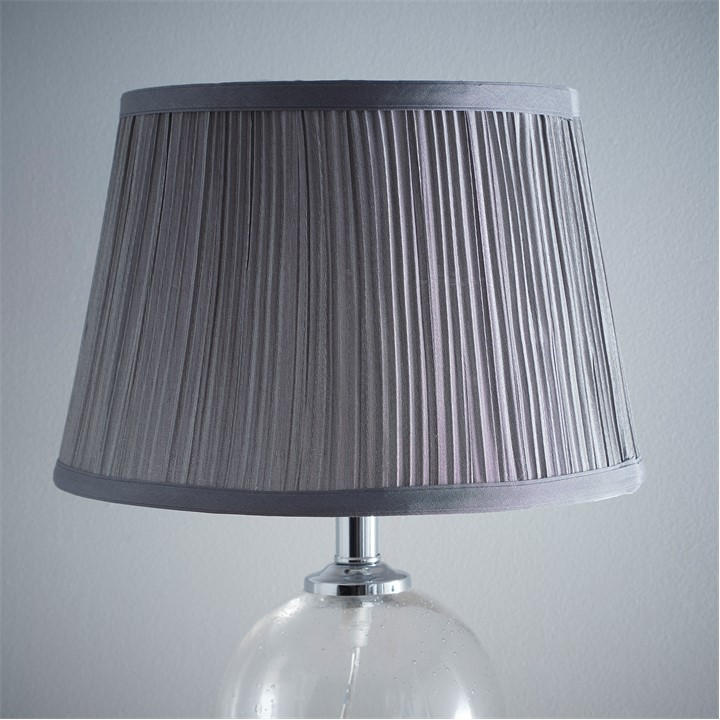 K Living Unisex Grey Mushroom Pleated Ceiling Table Lamp Shade
