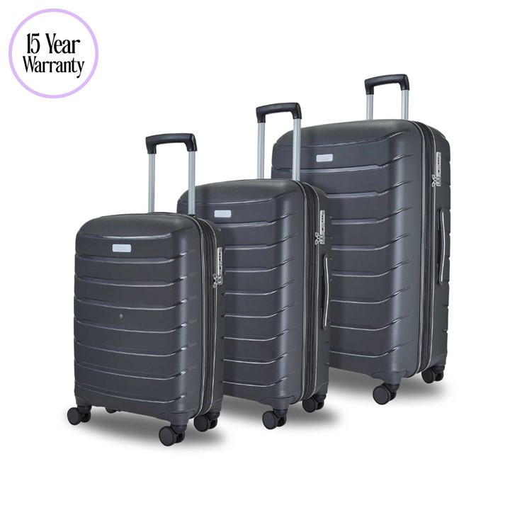 Rock Unisex Grey Prime Suitcase Charcoal Large