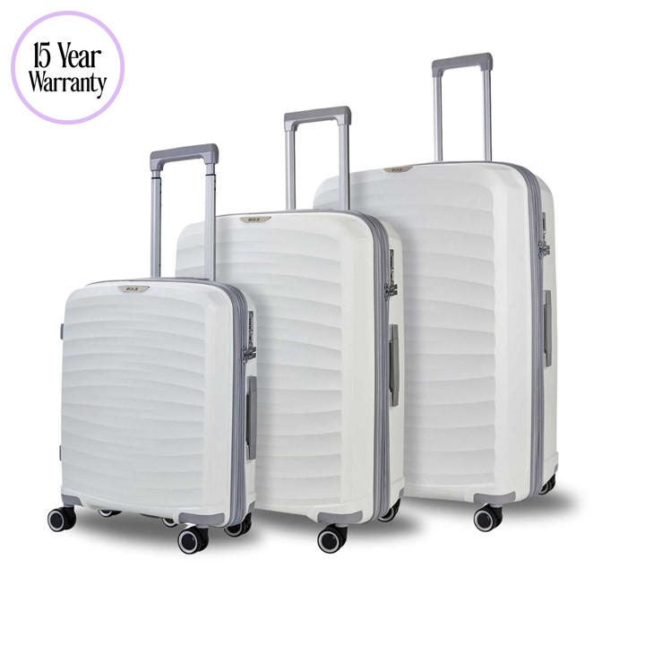 Rock Unisex White Sunwave Suitcase