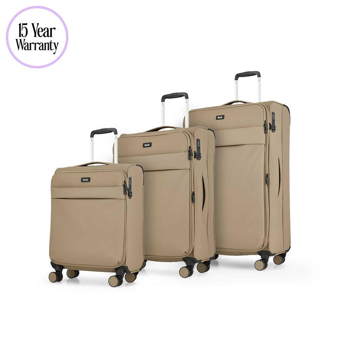 Rock Unisex Beige Harper Suitcase Medium
