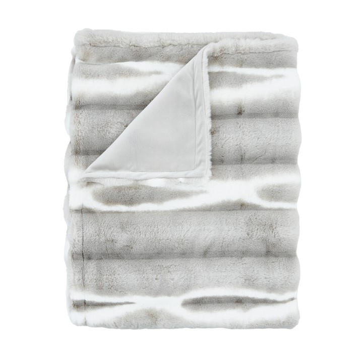 Catherine Lansfield Flint Cosy Faux Fur Blanket Throw Throws FRASERS