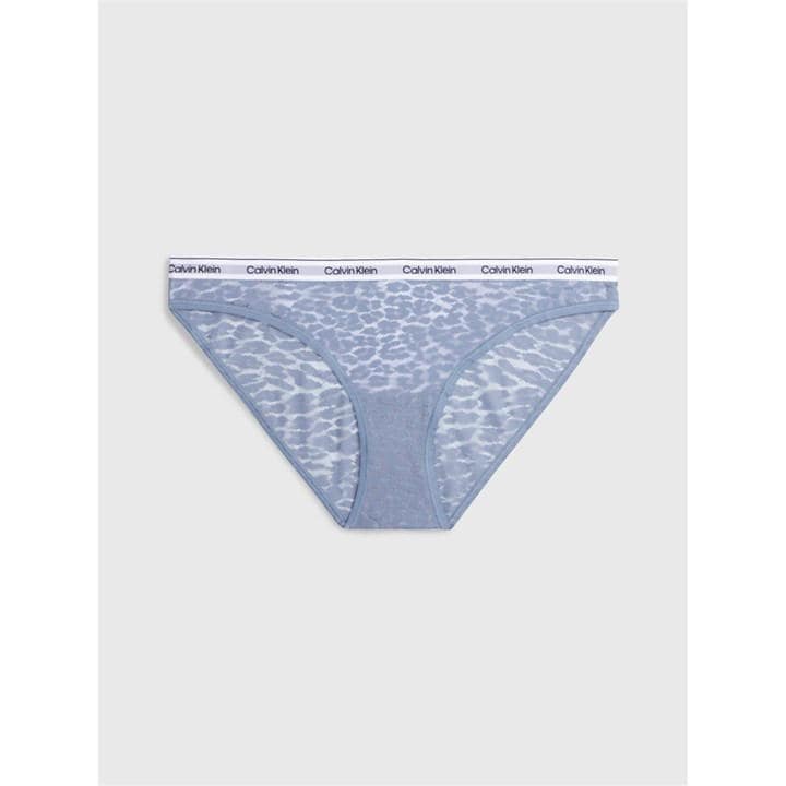 Calvin Klein Women's Blue Lace Bikini Briefs Size 14
