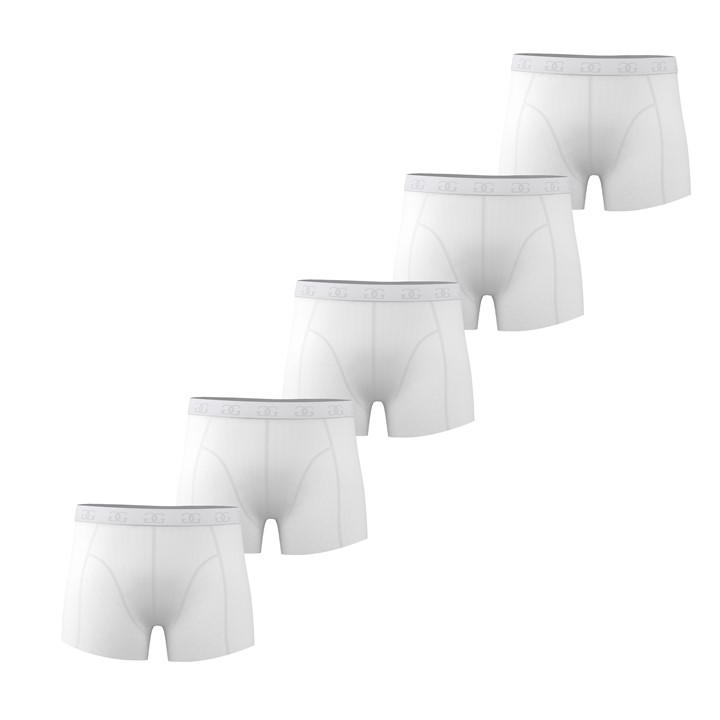 Giorgio Men's White Essential 5-Pack Trunks Small