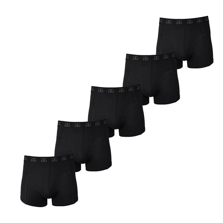 Giorgio Men's Black Essential 5-Pack Trunks Extra Small