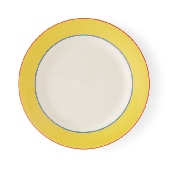 Spode Kit Kemp Unisex Yellow Kit Kemp Calypso 4 Dinner Plates