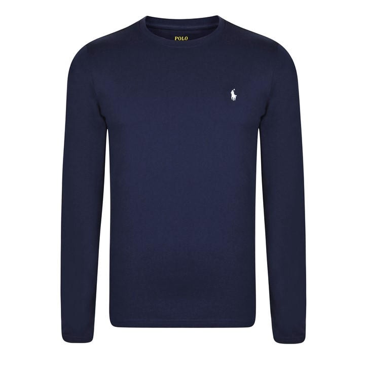 Polo Ralph Lauren Men's Blue Long Sleeve Top - Medium