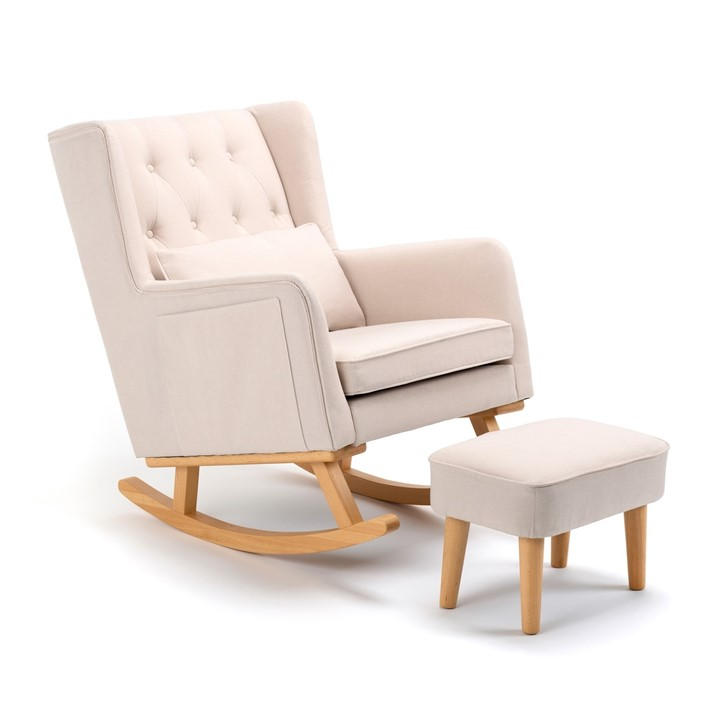 Babymore Unisex Kids Cream Lux Nursing Chair With Stool 101X64x97