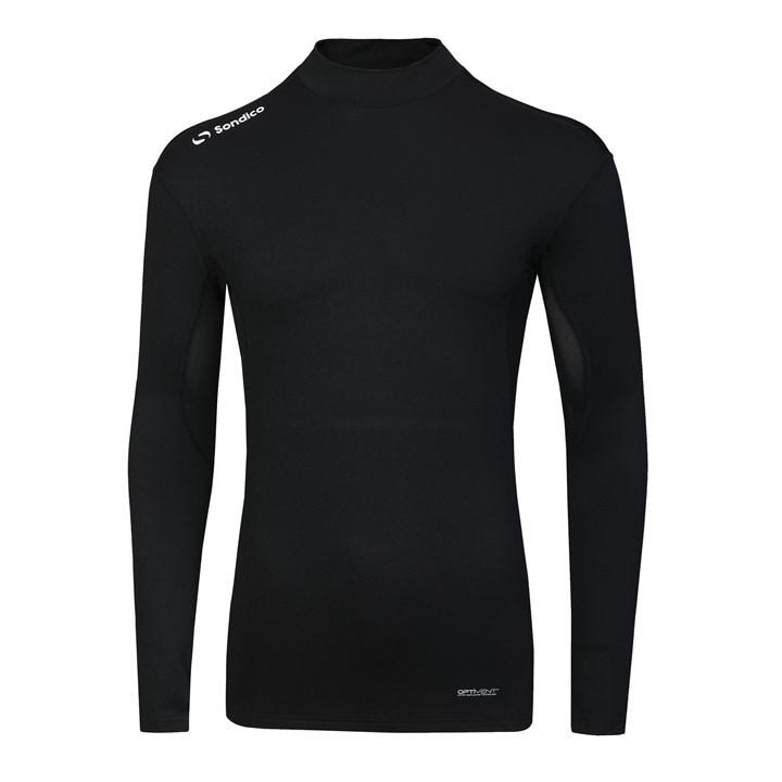 Sondico Men's Black Base Mock Neck Small