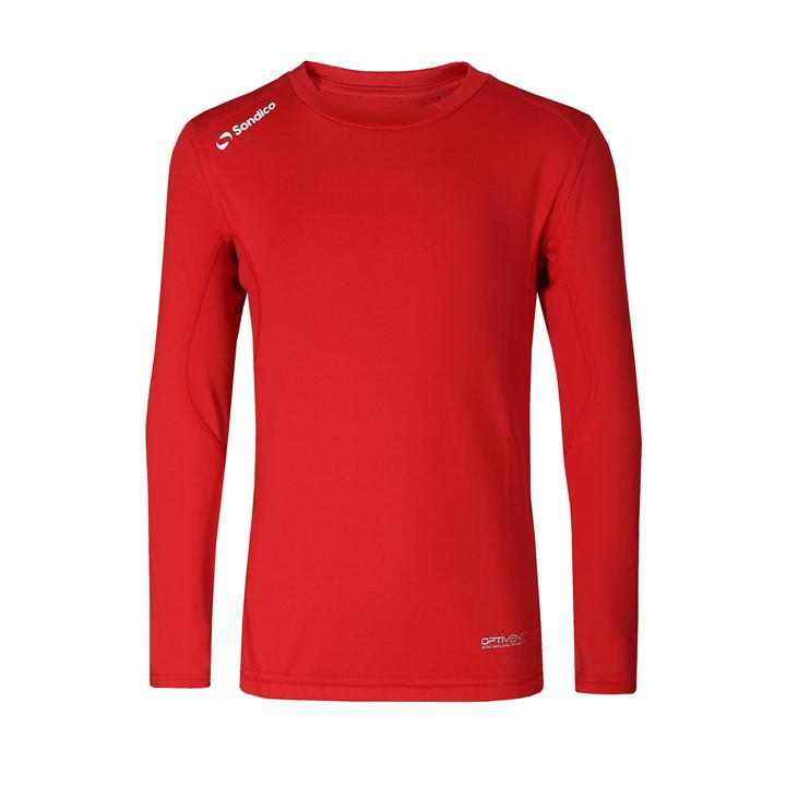 Sondico Boys Red Long Sleeved Core Base Layer Junior Size 7