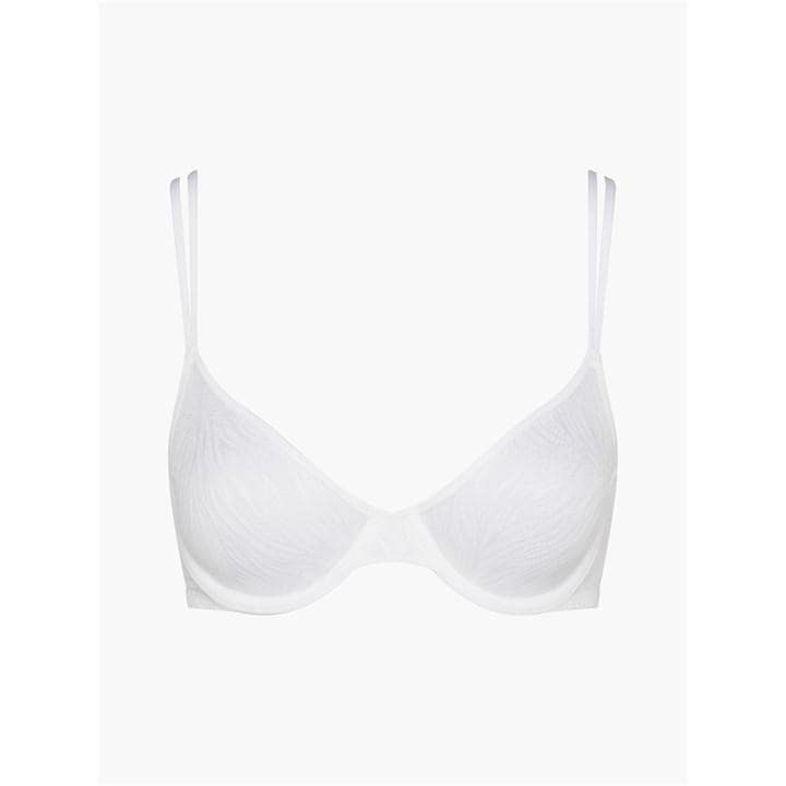 Calvin Klein Women's White Marquisette Unlined Demi Bra 36D