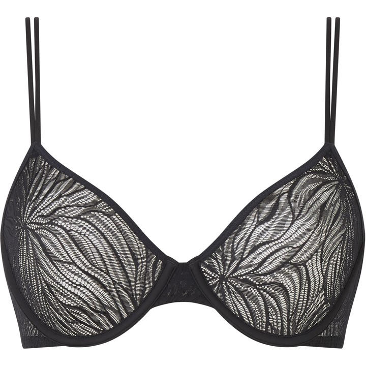 Calvin Klein Women's Black Marquisette Unlined Demi Bra 32B
