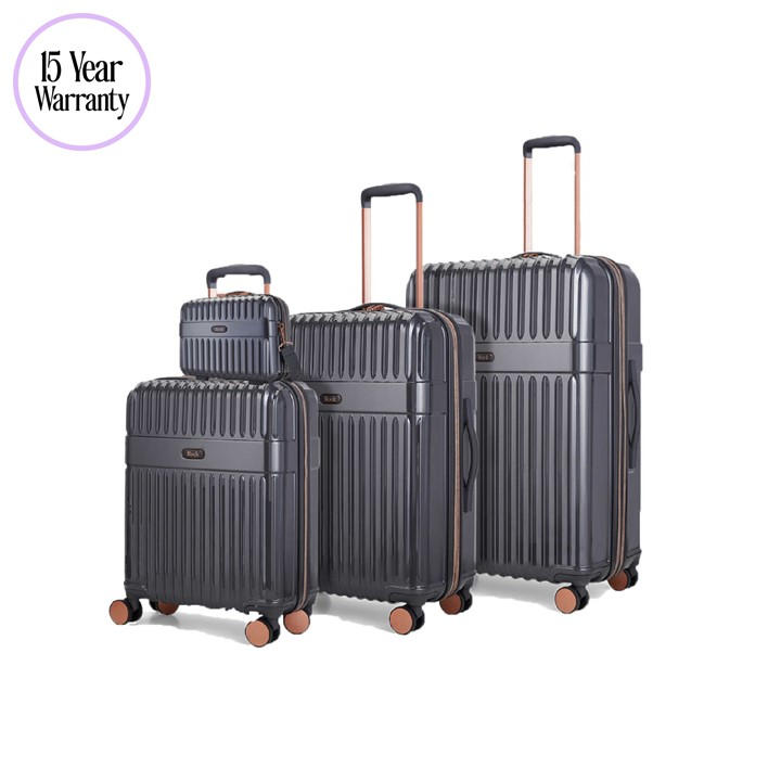 Rock Unisex Grey Selene Suitcases Charcoal Large