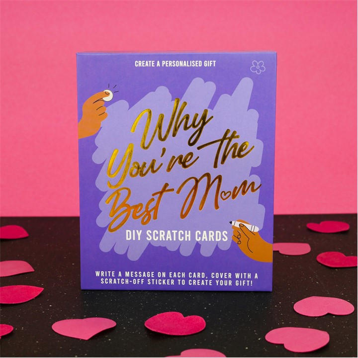 Gift Republic Unisex Purple Diy Scratch Cards - Mum - Personalise It -