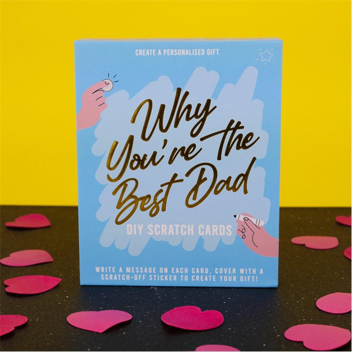 Gift Republic Unisex Blue Diy Scratch Cards - Dad - Personalise It