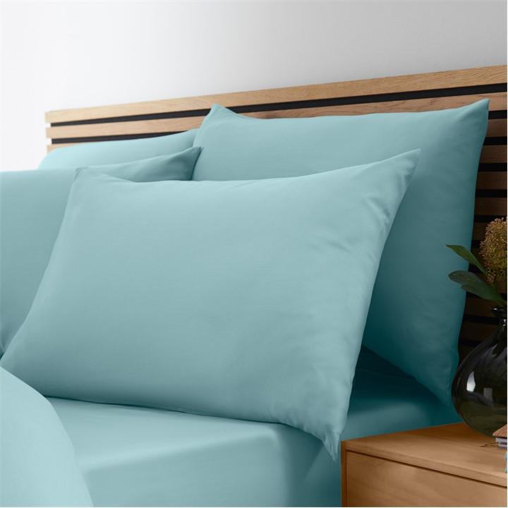 Catherine Lansfield Unisex Blue So Soft Easy Iron Pillowcase Pair - Standard