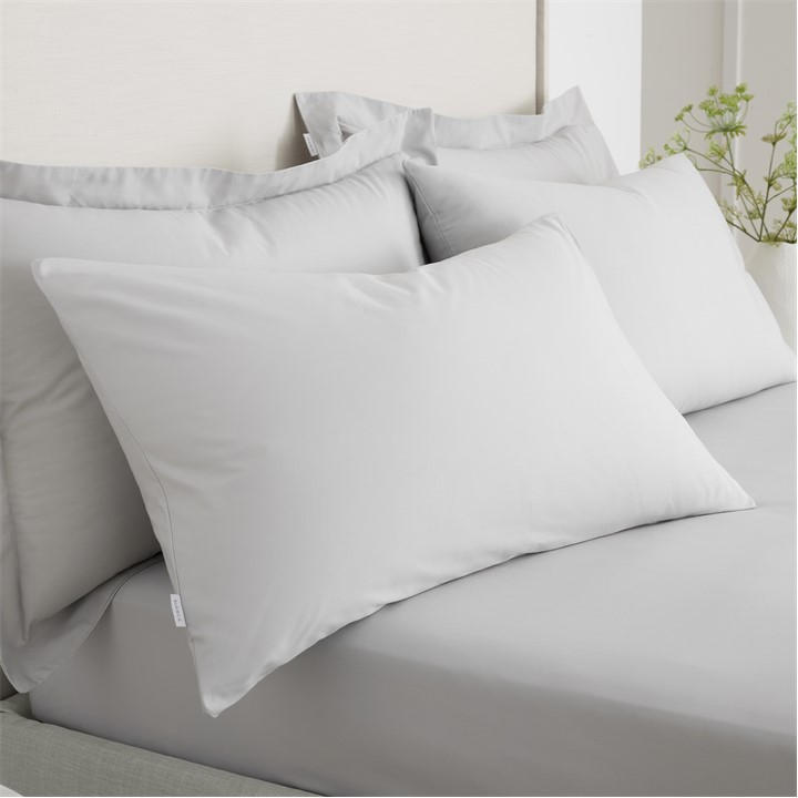 Bianca Unisex Grey 200 Tc Cotton Percale Pillowcase Pair Standard