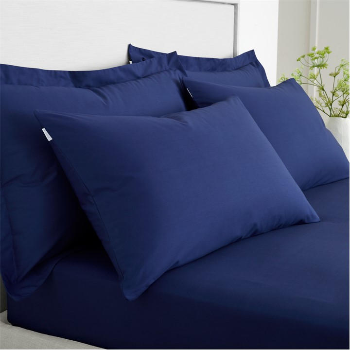 Bianca Unisex Blue 200 Tc Cotton Percale Pillowcase Pair Standard