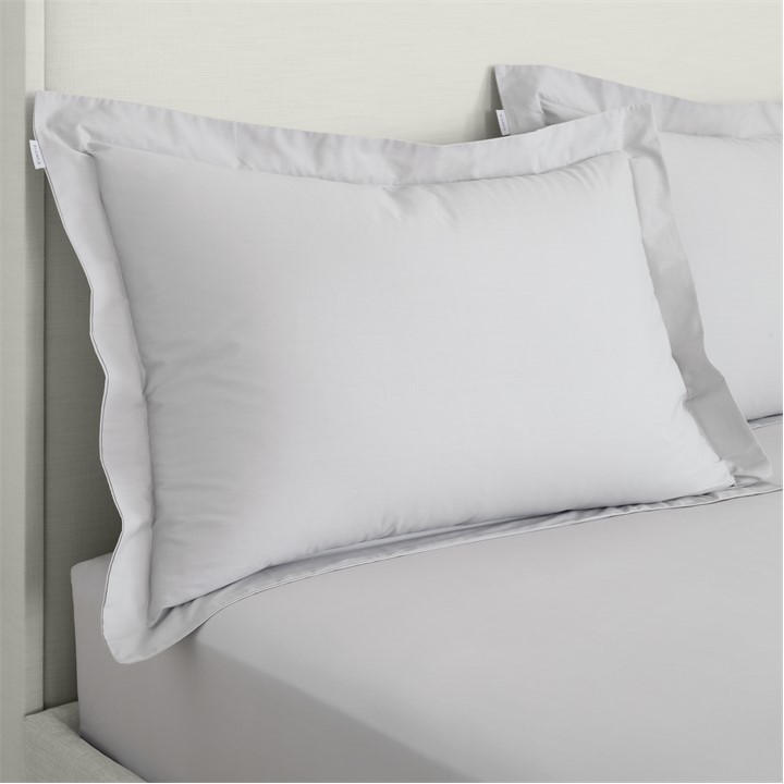 Bianca Unisex Grey 200 Tc Cotton Percale Oxford Pillowcase Pair