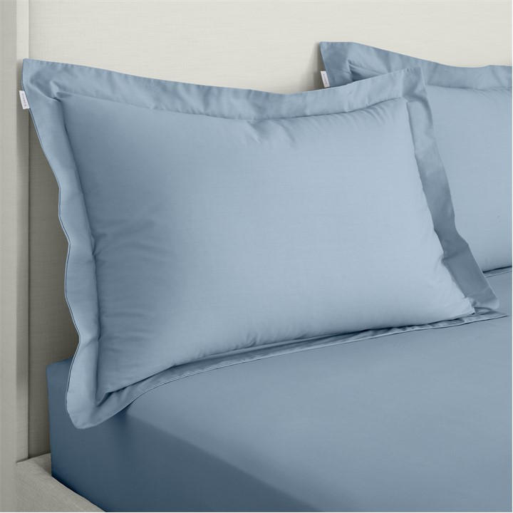 Bianca Unisex Blue 200 Tc Cotton Percale Oxford Pillowcase Pair