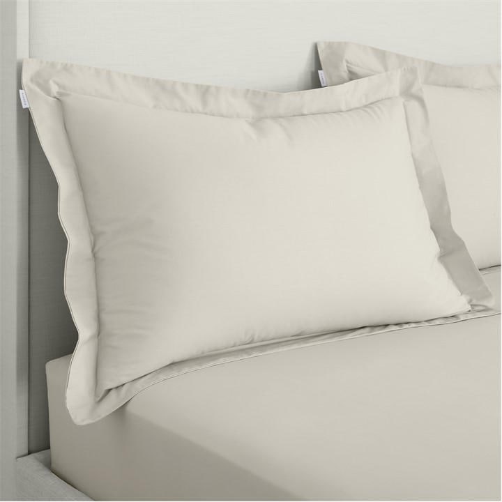 Bianca Unisex Beige 200 Tc Cotton Percale Oxford Pillowcase Pair