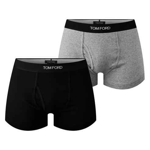 TOM FORD - Men's Plain Cotton Boxer Briefs 2-Pack