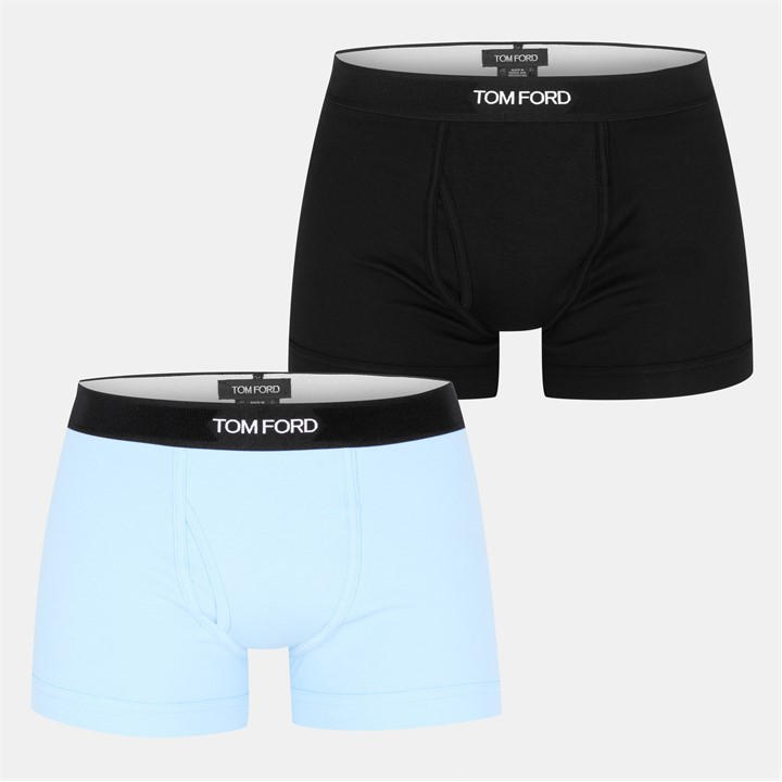 Tom Ford Men's Multi Plain Cotton Boxer Briefs, 2-Pack Medium